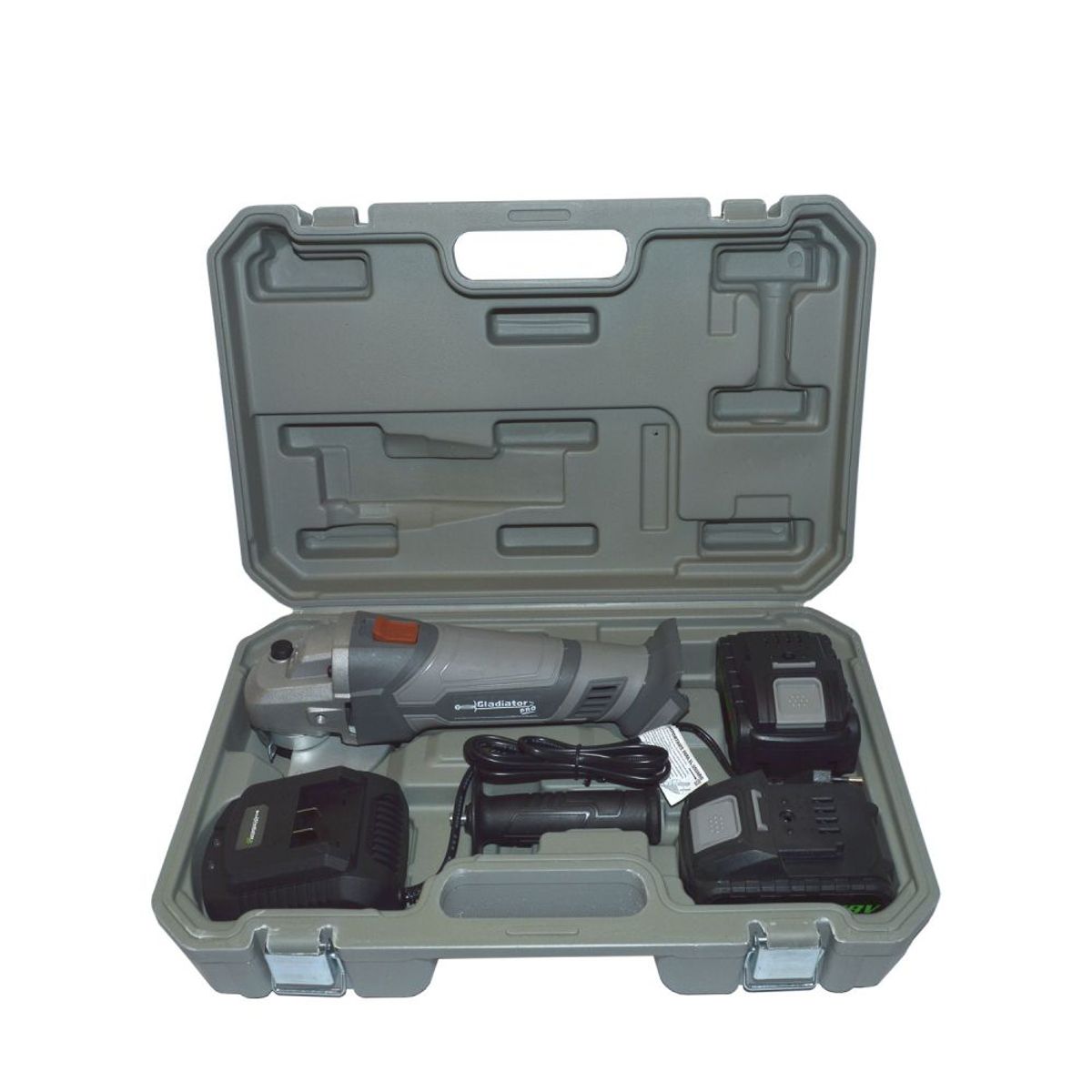 GLADIATOR - AMOLADORAS ANGULARES 4 1/2 18V 2 BATERÍAS DE 3AH Y CARGADOR RÁPIDO