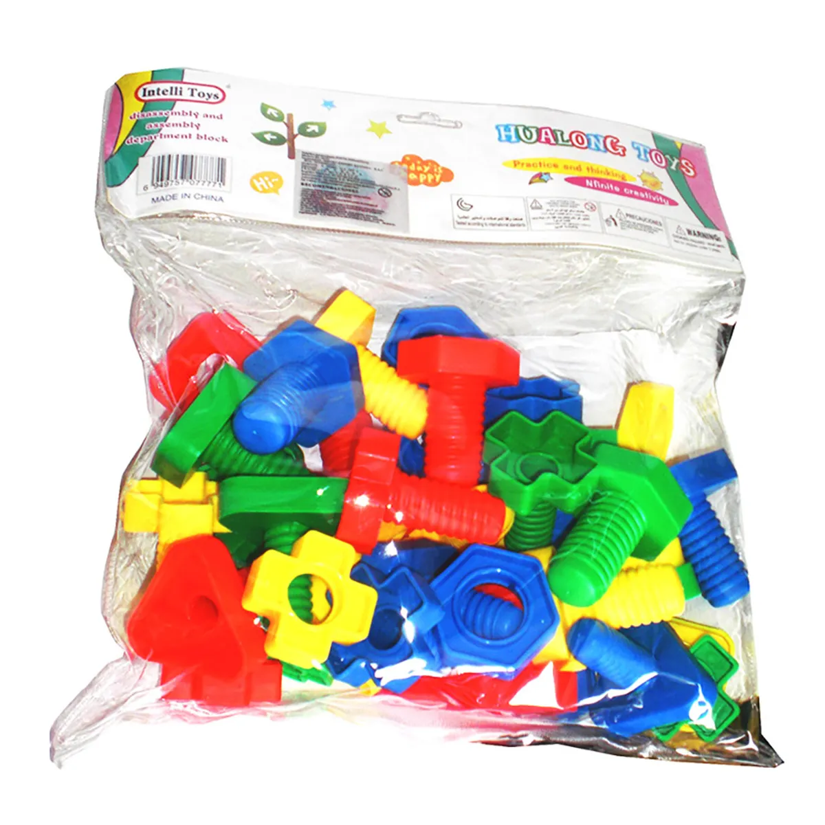 GENERICO - JUEGO EDUCATIVO - BLOQUES PLASTICOS TORNILLOSTUERCAS