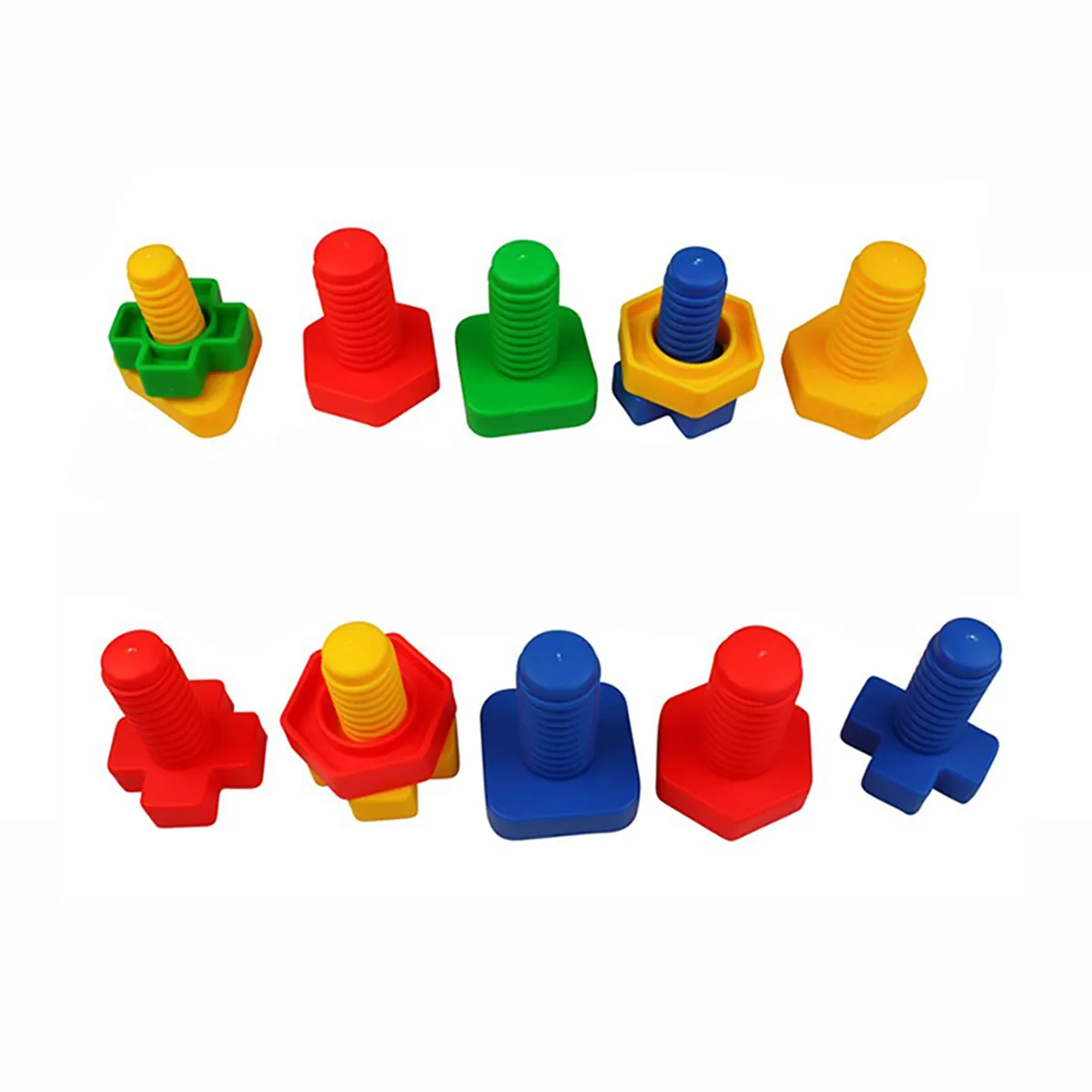 GENERICO - JUEGO EDUCATIVO - BLOQUES PLASTICOS TORNILLOSTUERCAS