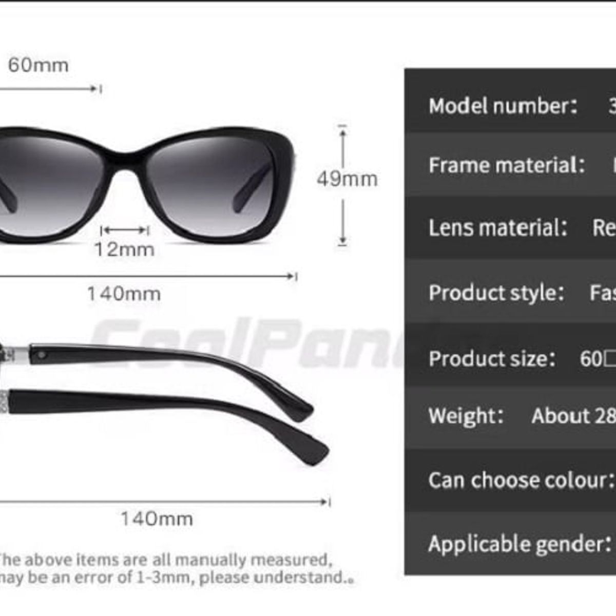 GENERICO - Lentes De Sol Mujer Coolpandas Uv400 Hd Gafas Moda