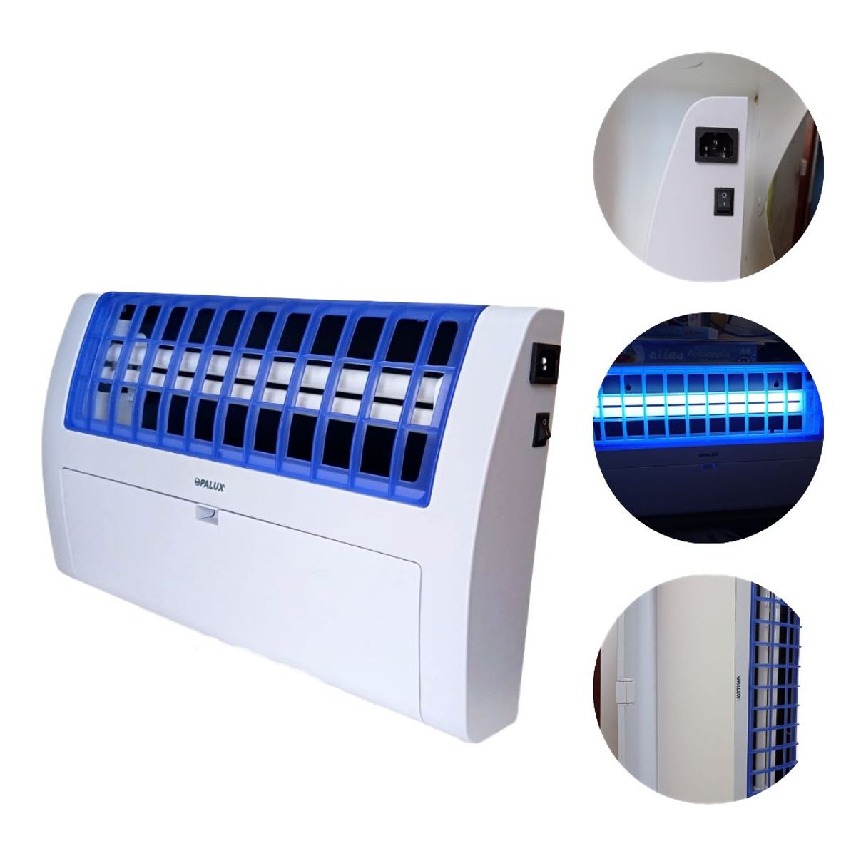 OPALUX - Insectocaptor Adhesivo Mata Mosquitos Moscas 36W 150m² Opalux OP-36