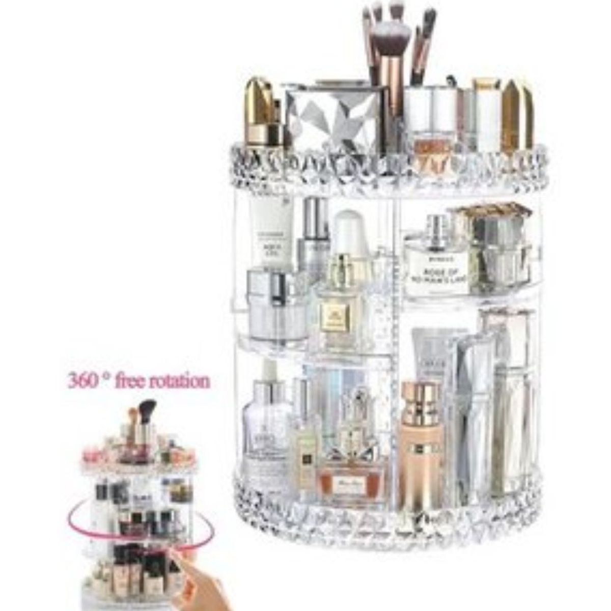 OEM - Organizador de Maquillaje Acrílico Giratorio 360