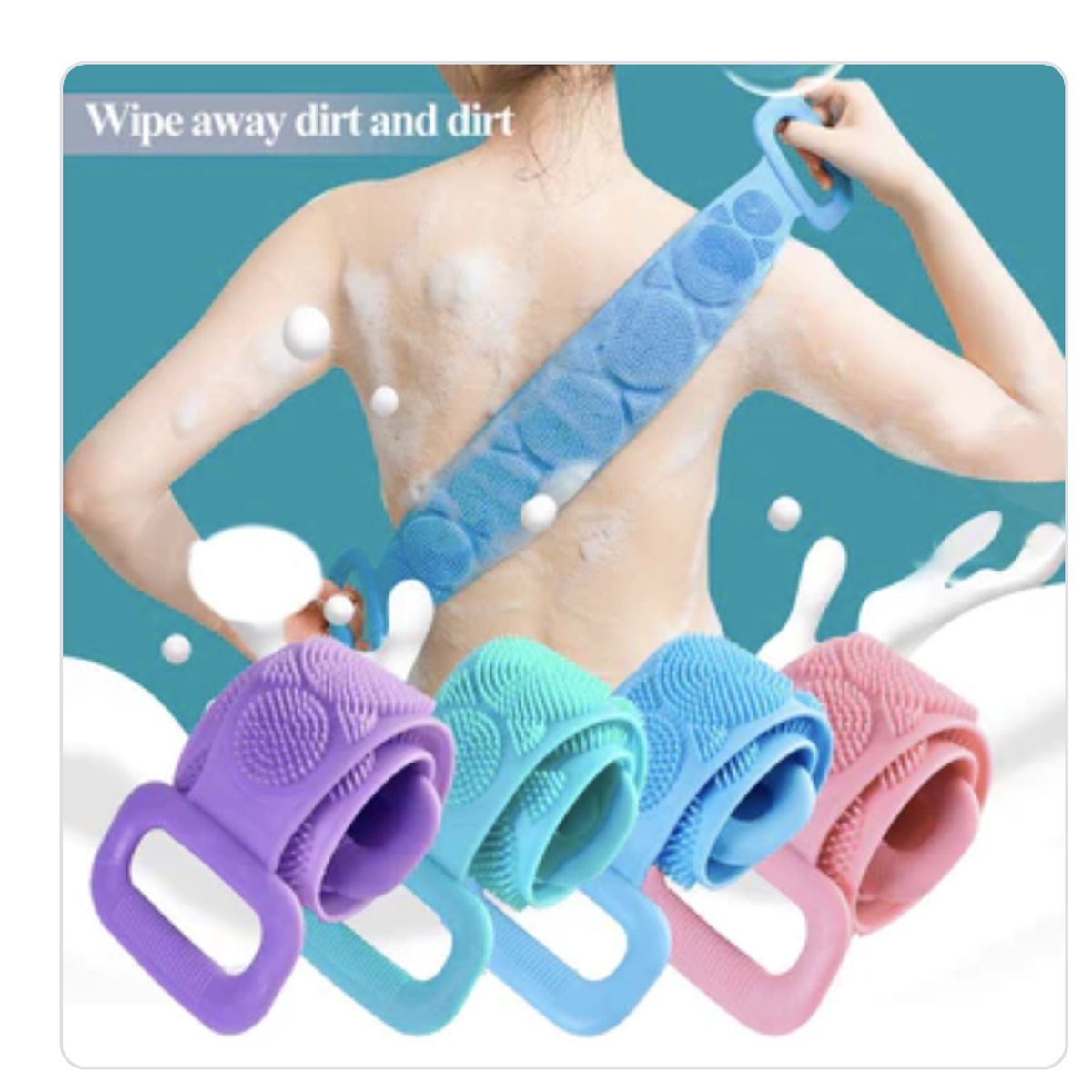 AURELA - Cepillo de Silicona para el Cuerpo Espalda Ducha