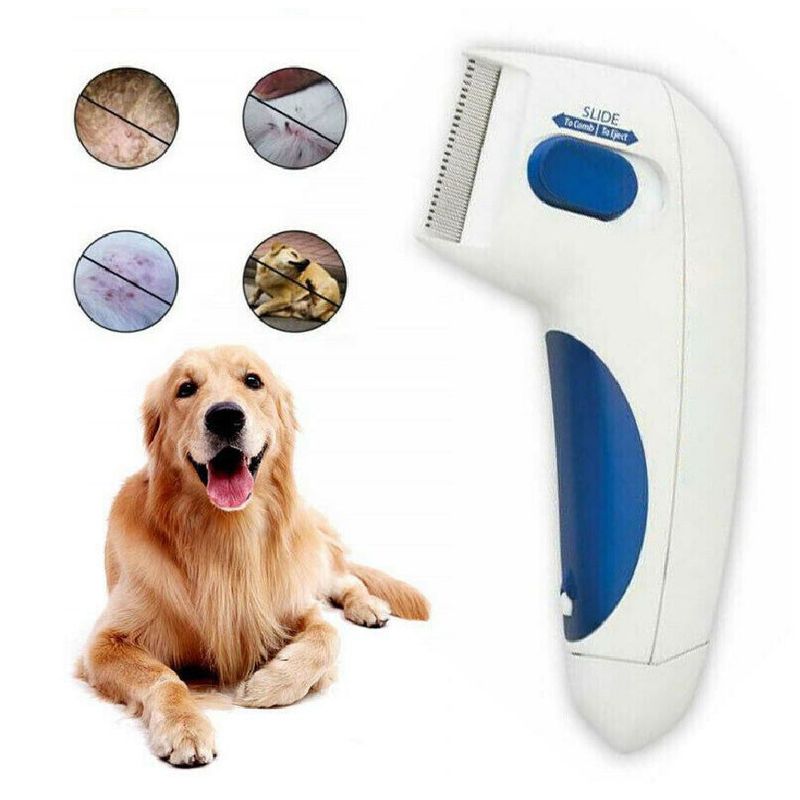 GENERICO - Peine Cepillo Eléctrico Anti Pulgas para Mascotas Perro Gato