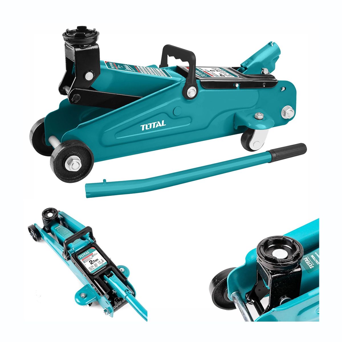 TOTAL TOOLS - GATA HIDRAÚLICA 2TON AUTOS TIPO CAIMAN DE PISO TOTAL - THT10821