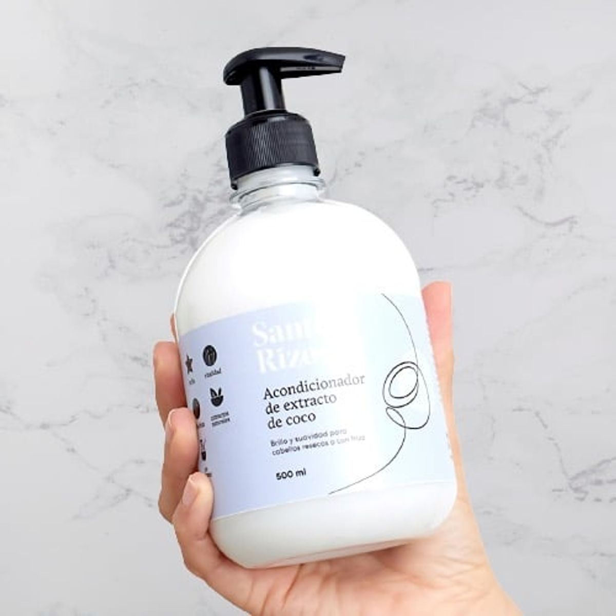 SANTOS RIZOS - Acondicionador de Coco Suaviza e hidrata