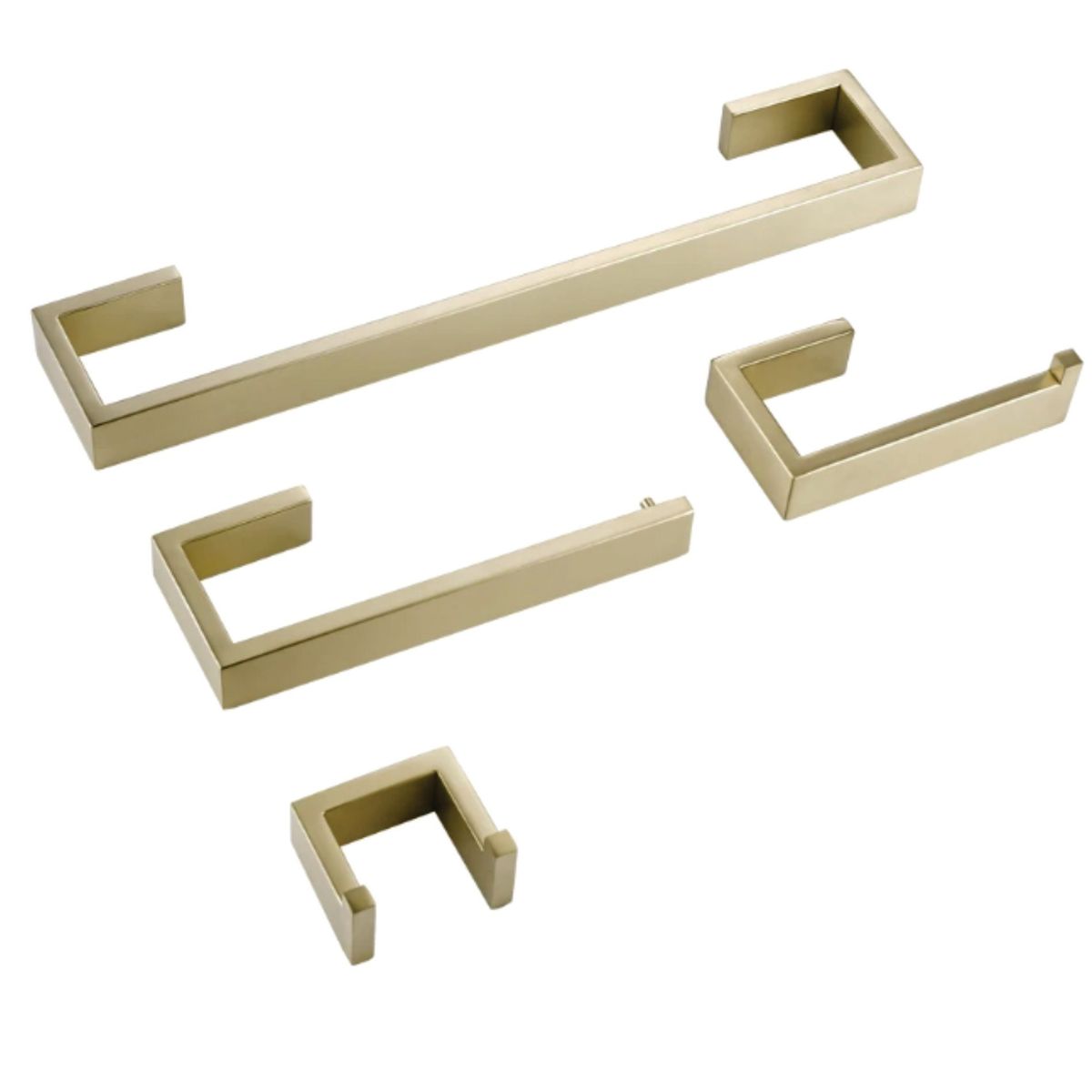 GENERICO - Platinium - Set de 4 piezas de accesorios de acero inoxidable #304