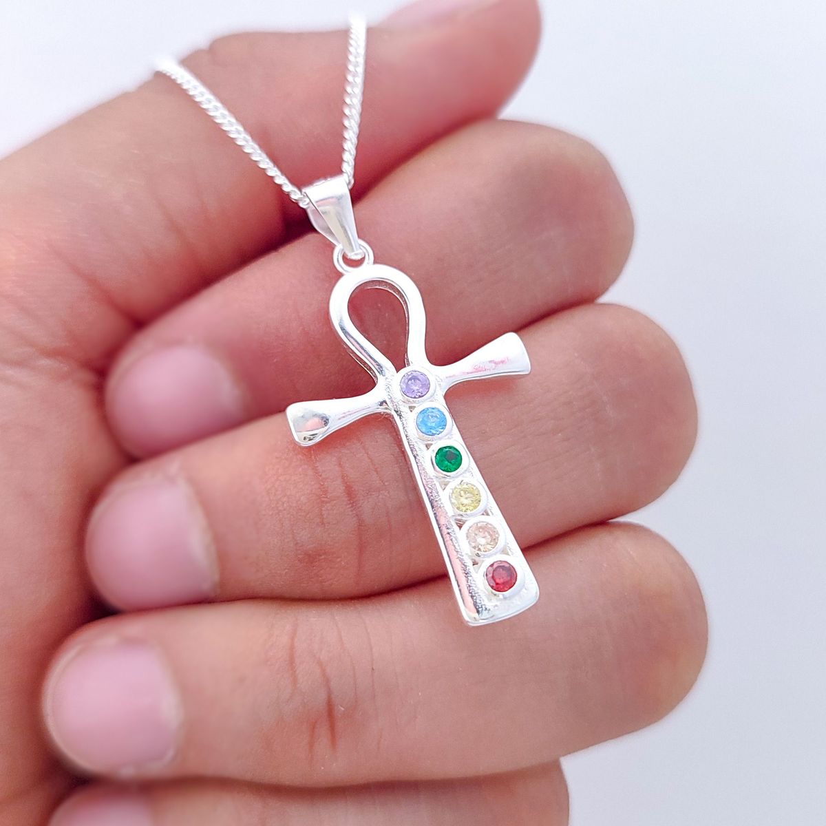 GENERICO - Collar Cruz de Ankh de plata 925