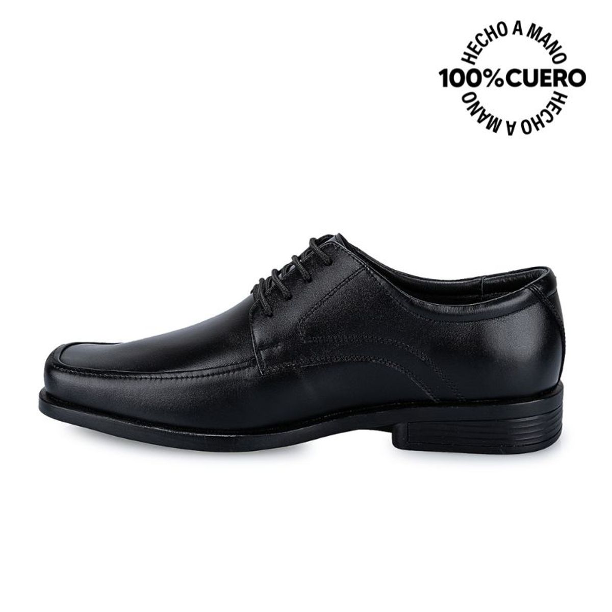 VIALE - Zapato Escolar Casual LUIS-009 C Negro Viale Cuero