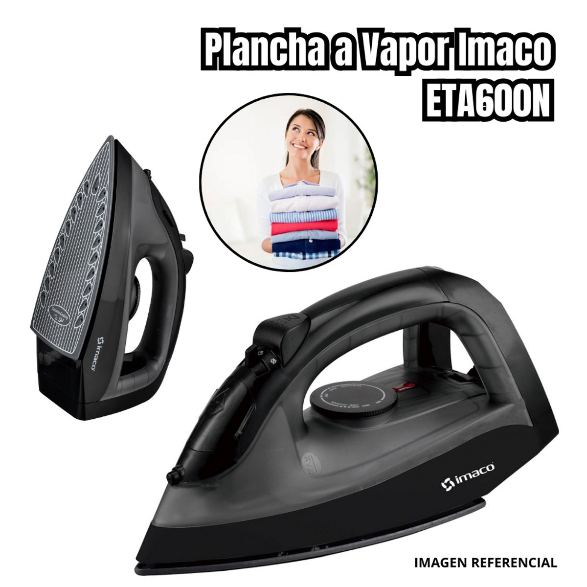IMACO - Plancha a Vapor Imaco Antiadherente - ETA600N