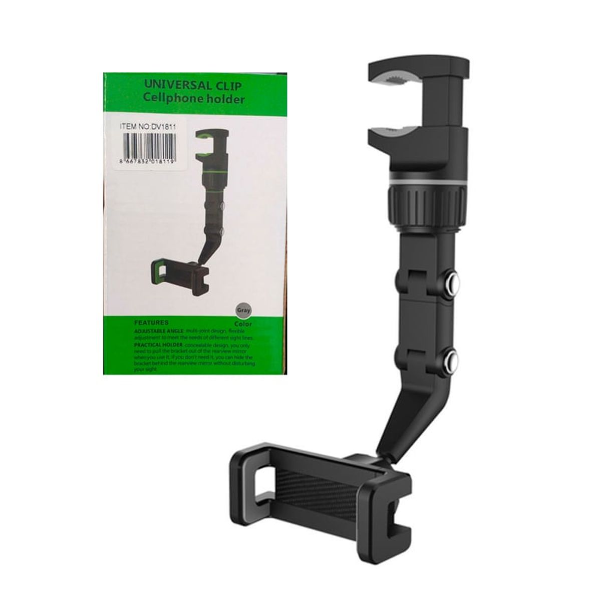 SEISA - Holder Soporte De Celular Para El Espejo retrovisor Del auto