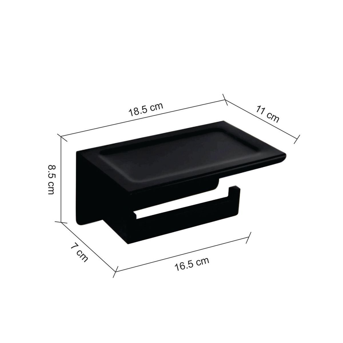 GENERICO - Portapapel higienico con soporte multiuso de acero inoxidable 304