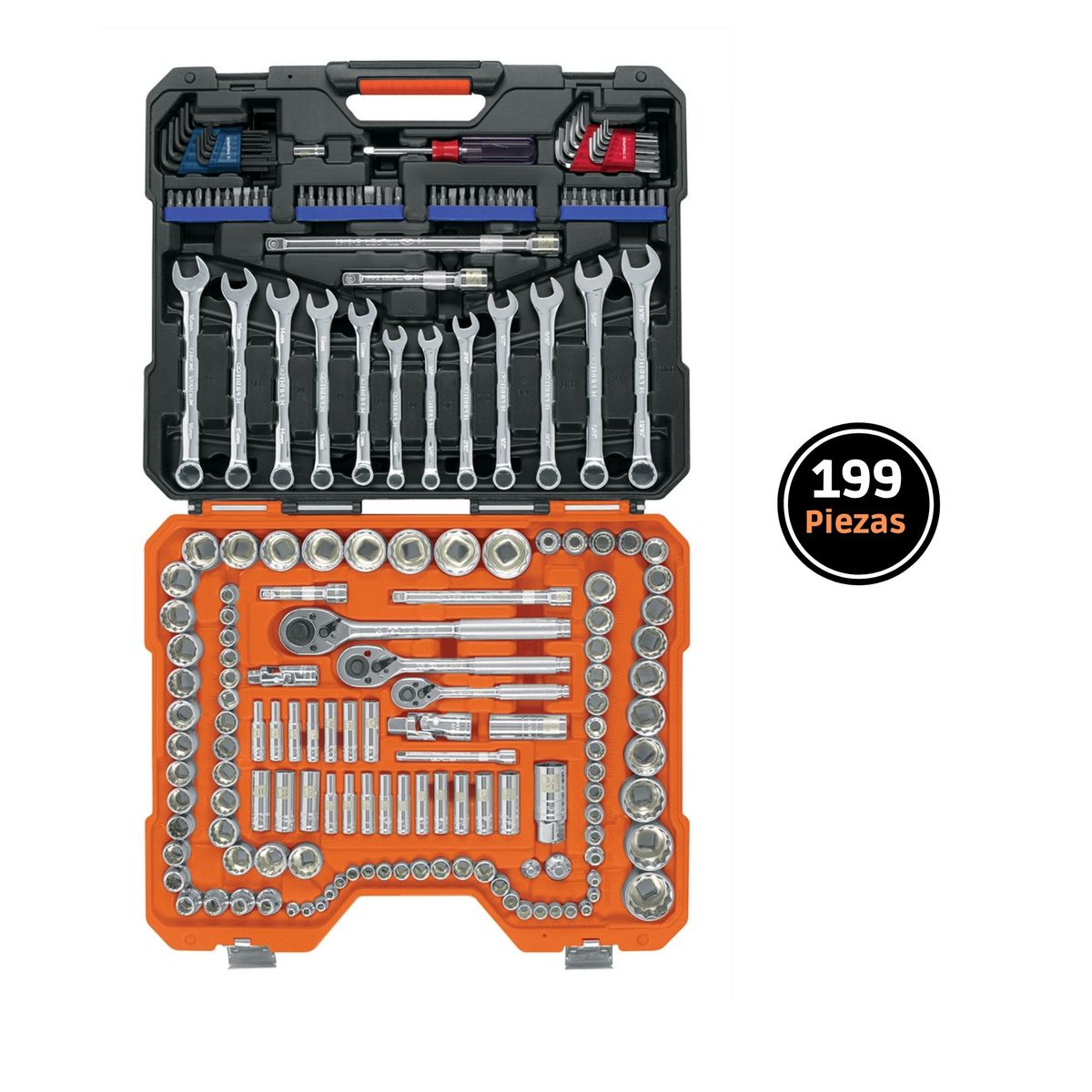 TRUPER - Juego de Herramientas para mecánico 199 Piezas, Truper Drive