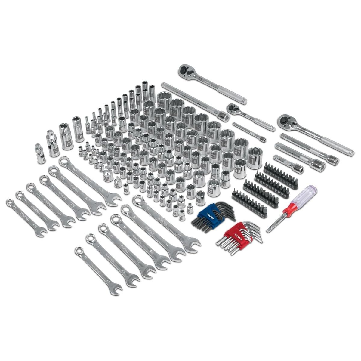 TRUPER - Juego de Herramientas para mecánico 199 Piezas, Truper Drive