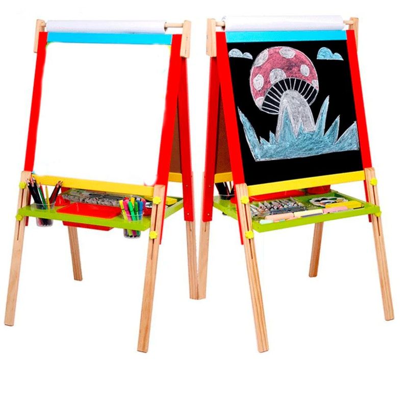 ONSHINE - Pizarra Didáctica Grande 4 en 1 Imantada y con Papel