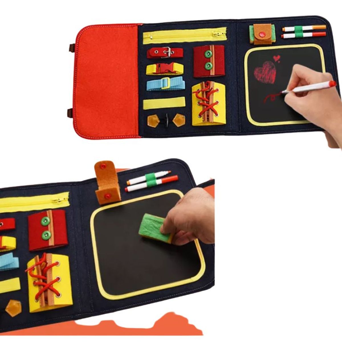 CUENTA OVEJAS - Maletín Sensorial con Pizarra Curiosamente