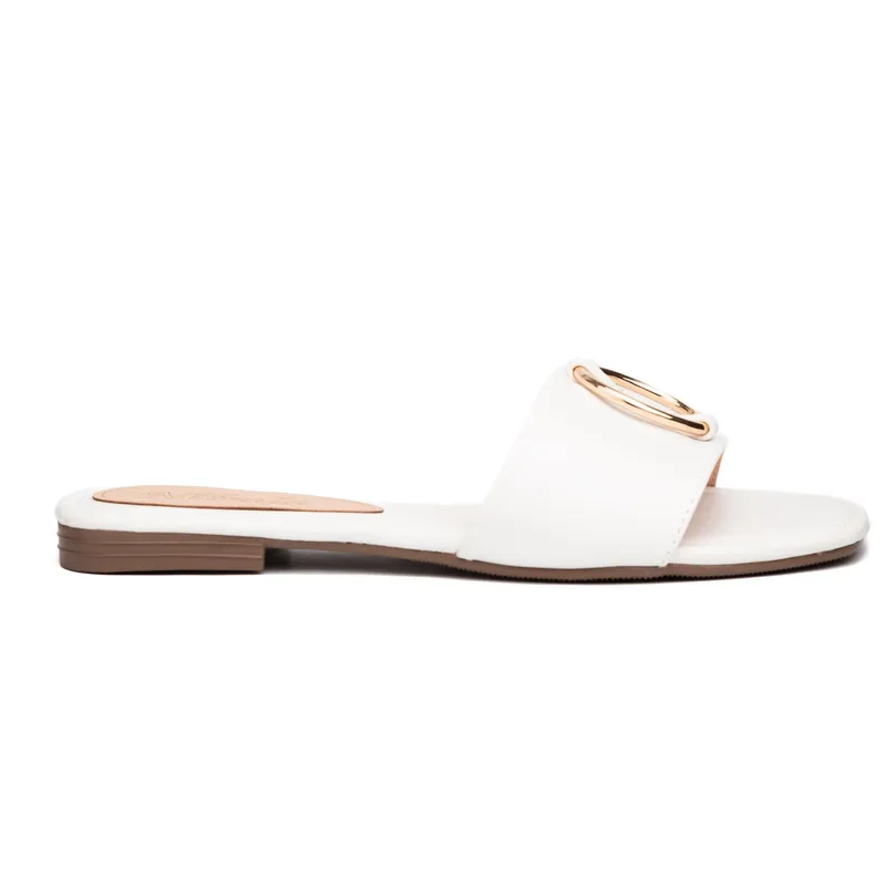 NEBULA - Sandalia circulo - Blanco