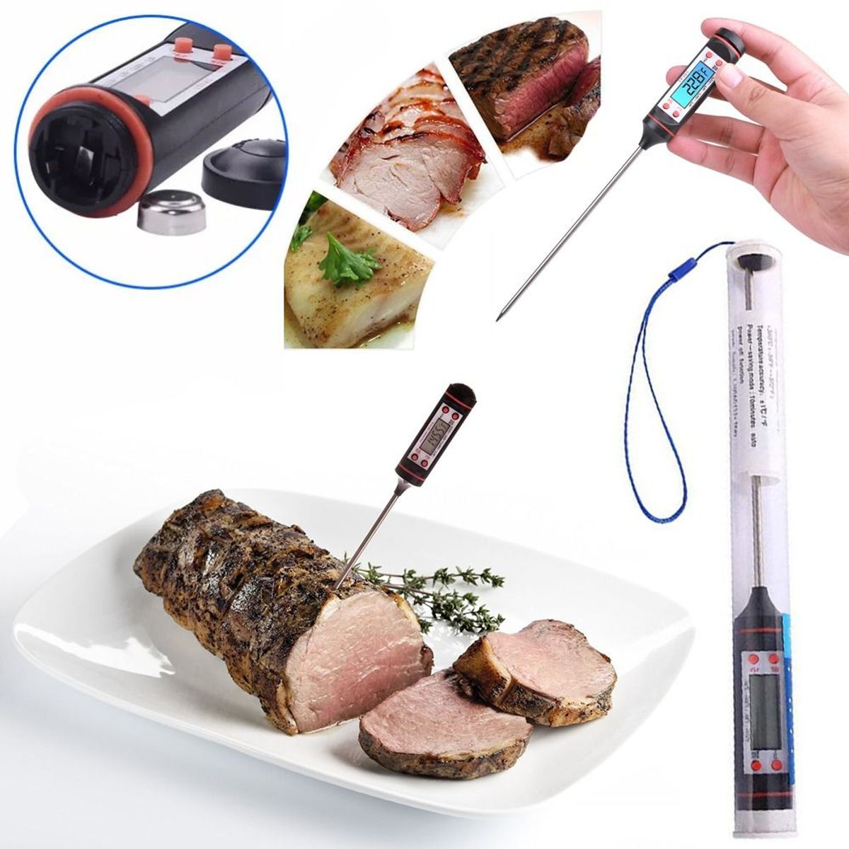 GENERICO - Termómetro Digital Tp101 24Cm Pantalla Lcd -50°C A +300°C