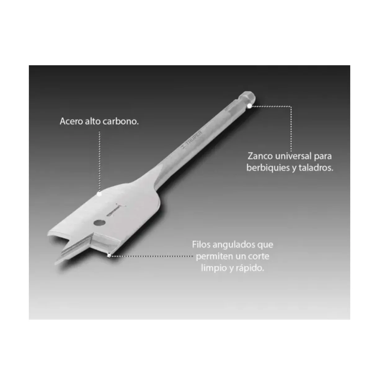 TRUPER - Juego de brocas para madera paleta 6 piezas truper