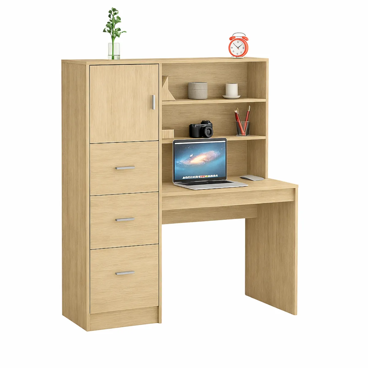 GENERICO - Escritorio con Estante Ensueño de Melamina  Capri