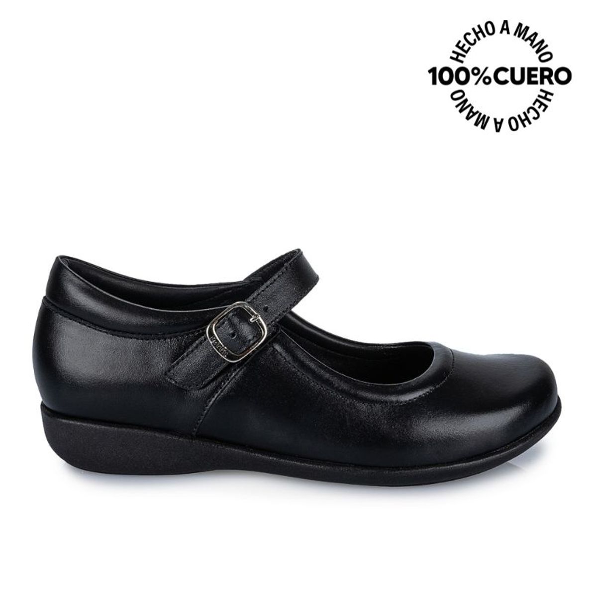 RABBIT - Zapato Escolar Reina Casual ALE-005 Negro Rabbit Cuero