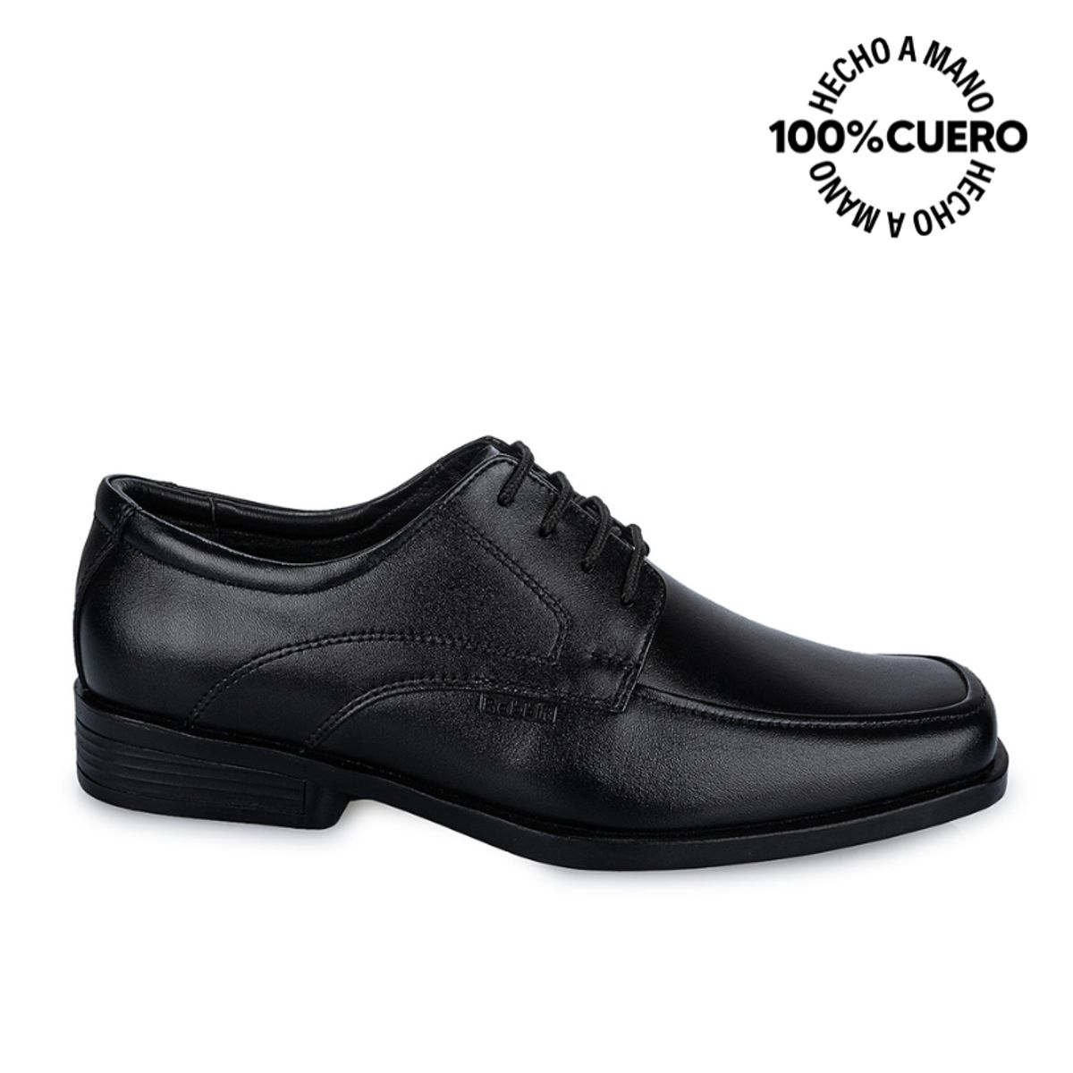 RABBIT - Zapato Escolar Derby LUIS-009-T Rabbit Cuero Hombre Negro
