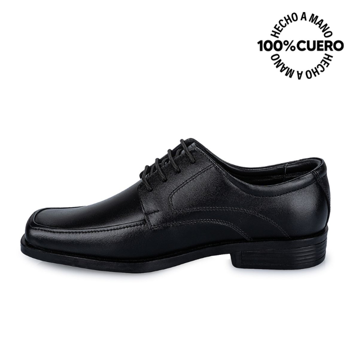 RABBIT - Zapato Escolar Derby LUIS-009-T Rabbit Cuero Hombre Negro