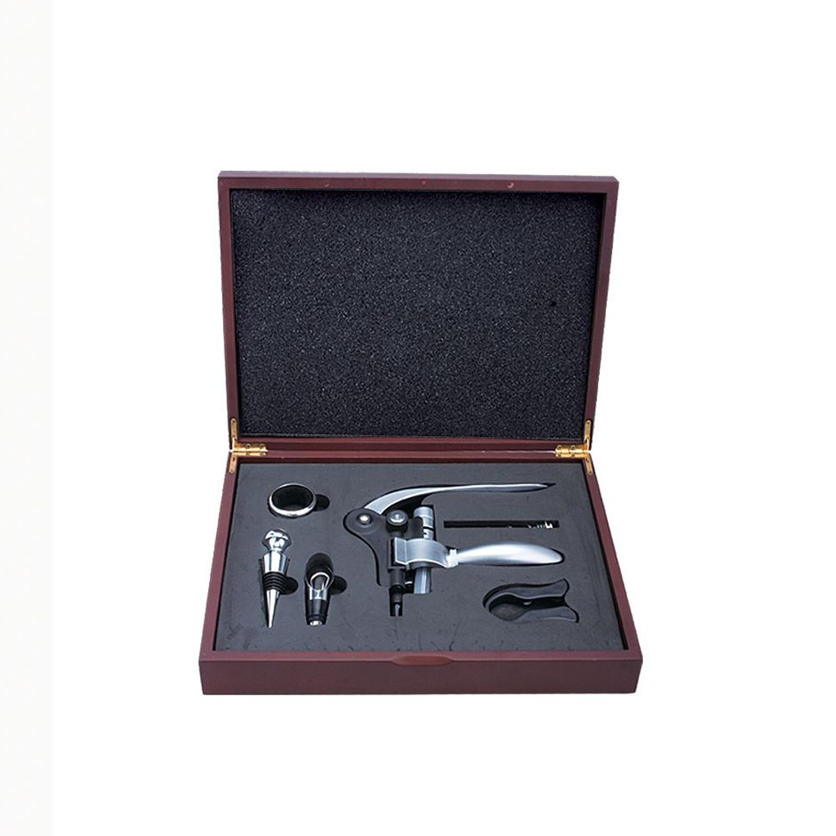 GENERICO - Juego de Sacacorchos de Palanca en Caja de Madera