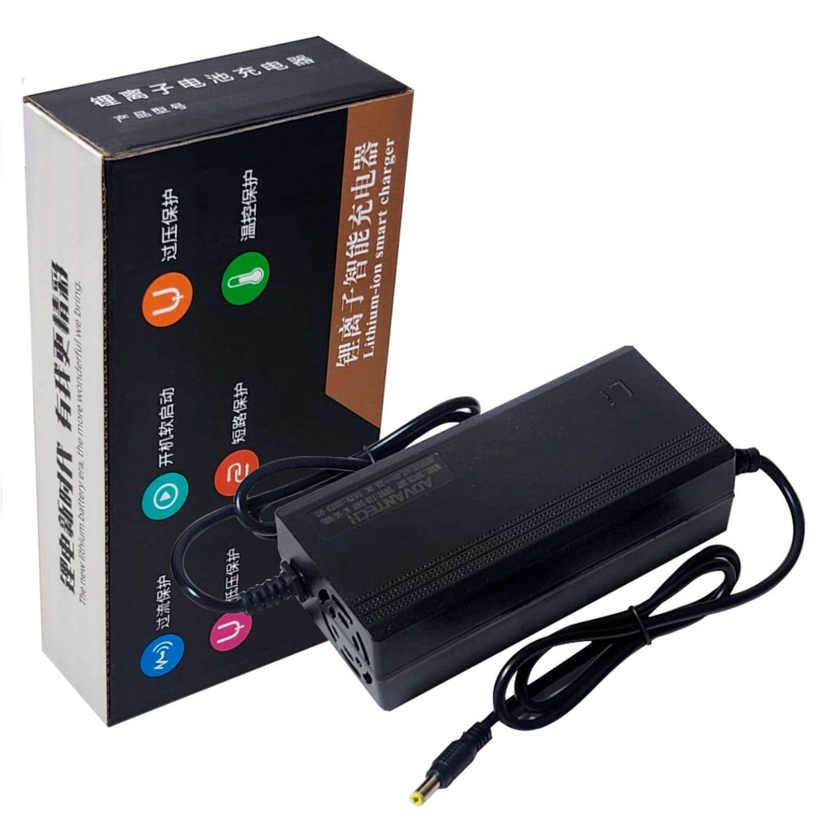 ADVANTECH - Cargador 42V 2A Para Bicicleta Electrica Batería Litio 36V