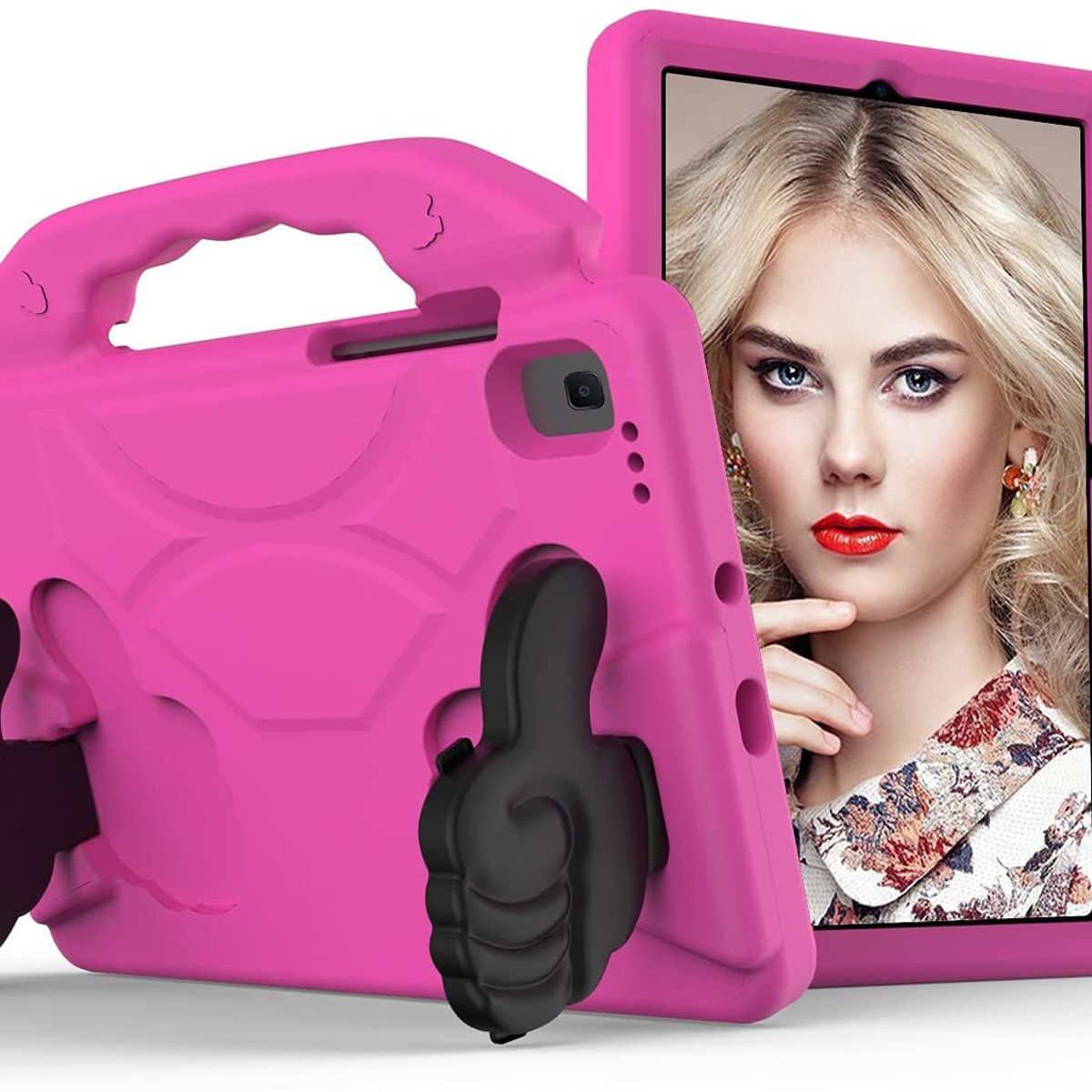 GENERICO - Funda de Goma Con Diseño para Tablet Samsung Tab A7 10.4 T500 Fucsia