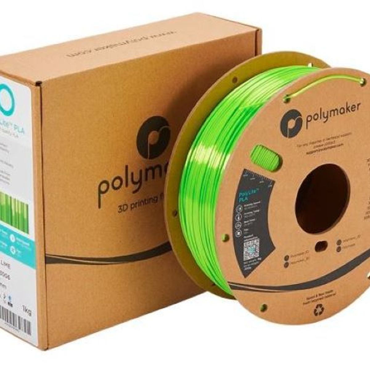POLYMAKER - Filamento PolyLite PLA Verde Sedoso 175mm 1Kg