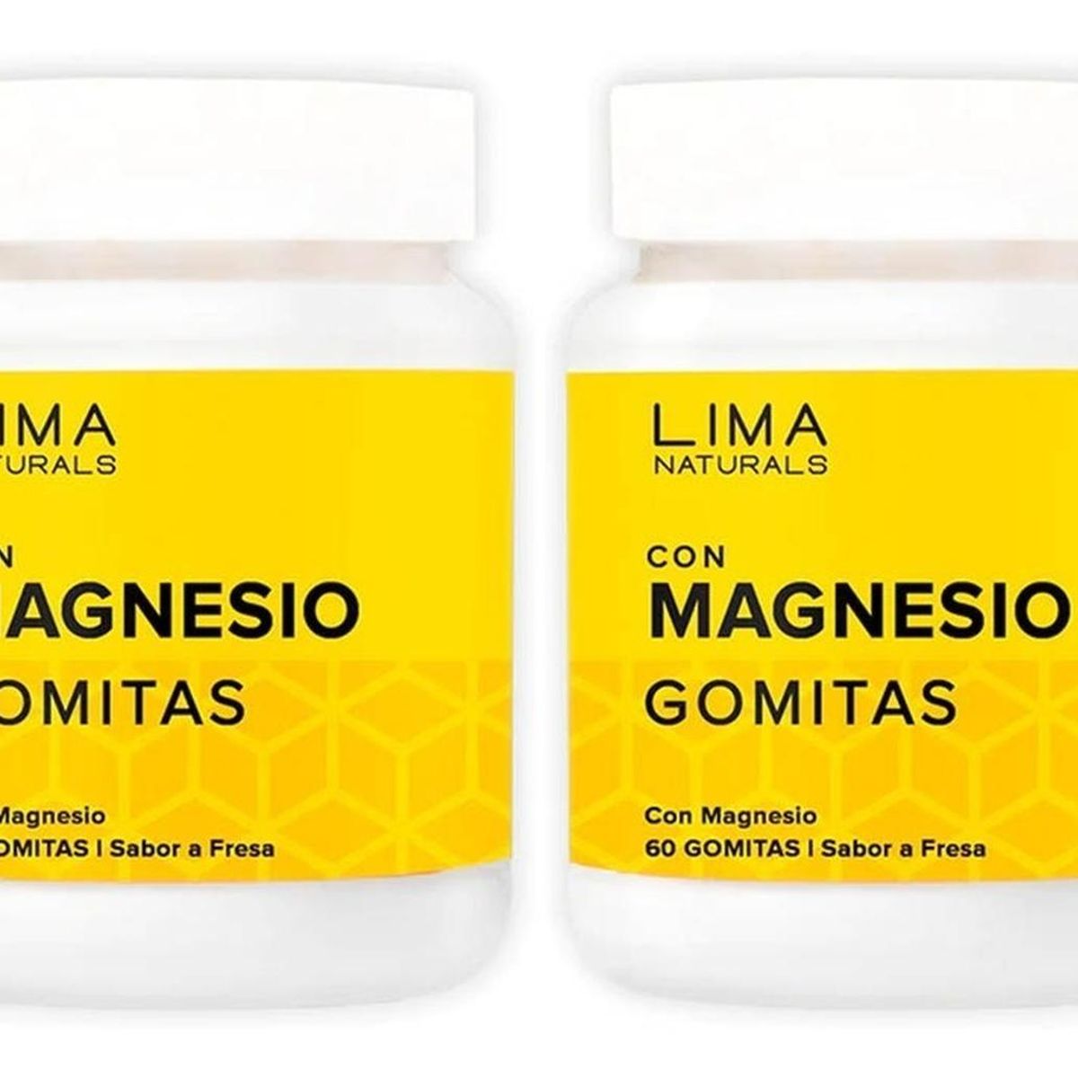 LIMA NATURALS - Gomitas con Magnesio Sabor Fresa Lima Naturals 60 unidades Pack x 2