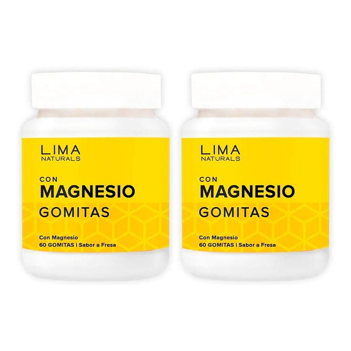 LIMA NATURALS - Gomitas con Magnesio Sabor Fresa Lima Naturals 60 unidades Pack x 2