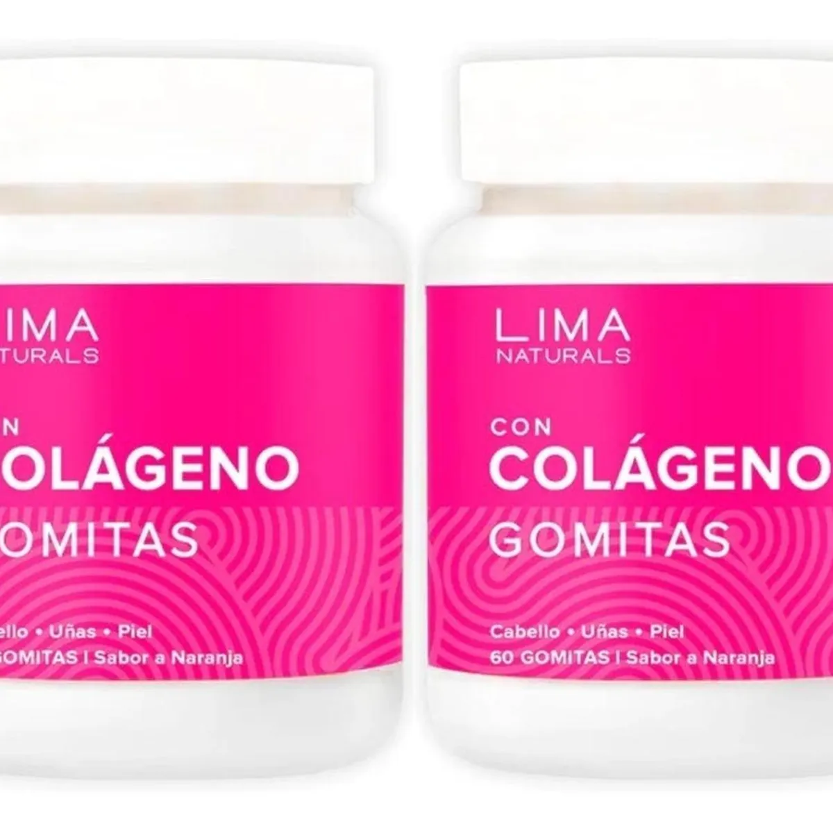 LIMA NATURALS - Gomitas con Colágeno Sabor Naranja Lima Naturals 60 unidades Pack x 2