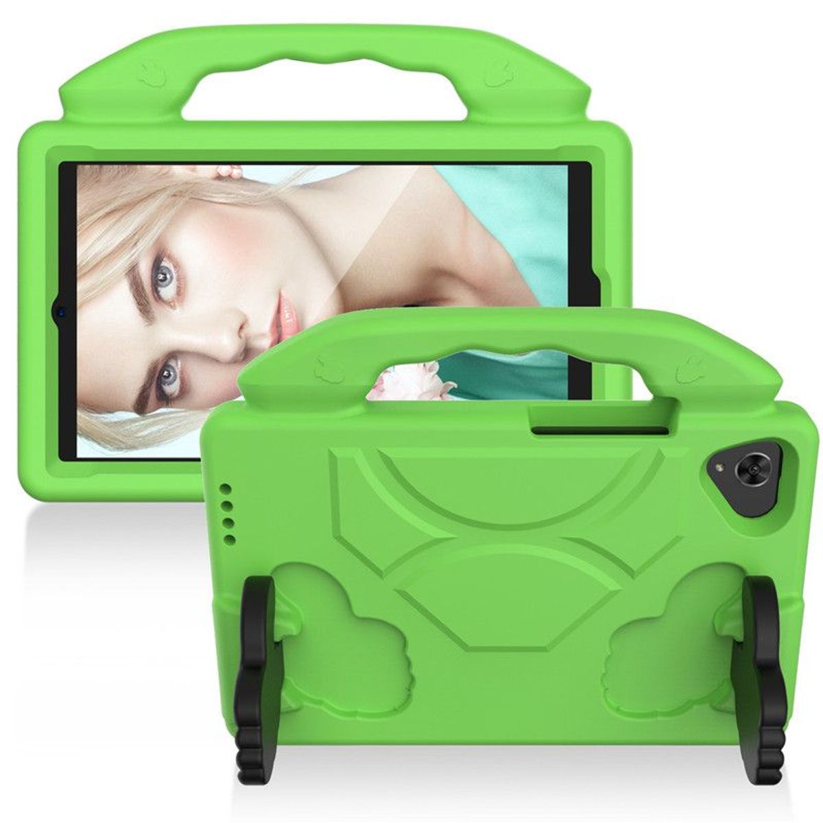 GENERICO - Funda de Goma con Diseño para Samsung Tab A7 Lite SM-220SM-T225 Verde