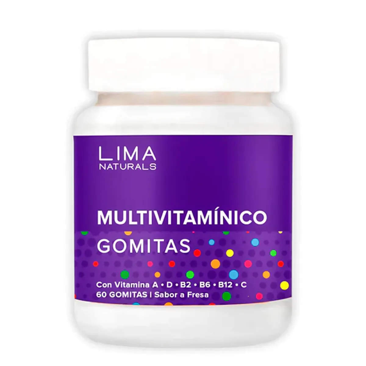 LIMA NATURALS - Gomitas Multivitamínico Sabor Fresa Lima Naturals 60 unidades