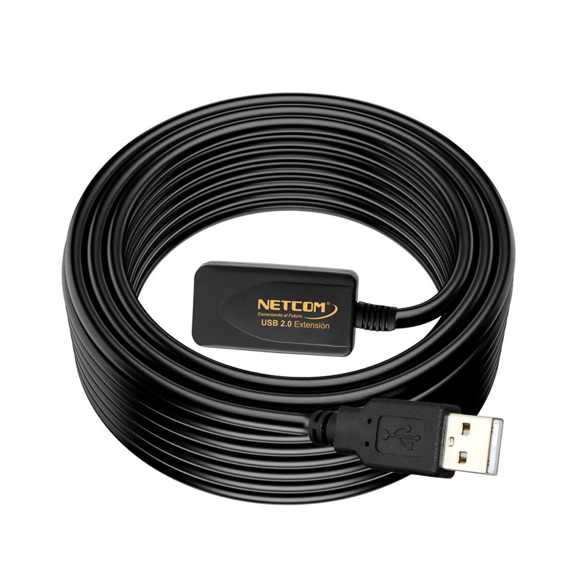 GENERICO - Cable Extensión USB 2.0 Activo Netcom Macho a Hembra 12 Metros