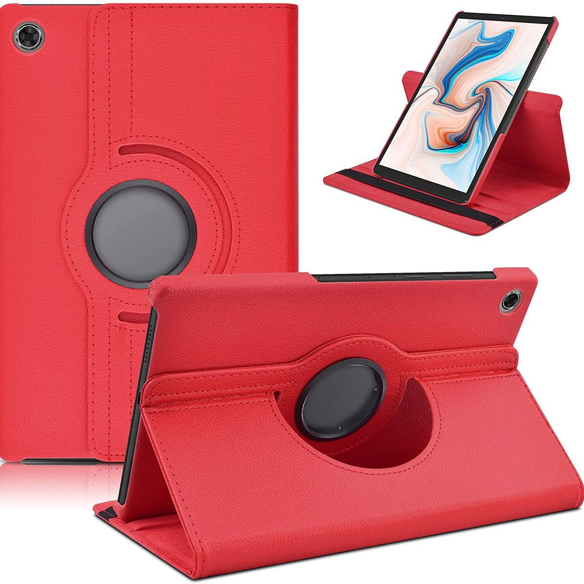 GENERICO - Funda Giratoria para Tablet Lenovo M10 2da Gen Tb-X306x Rojo