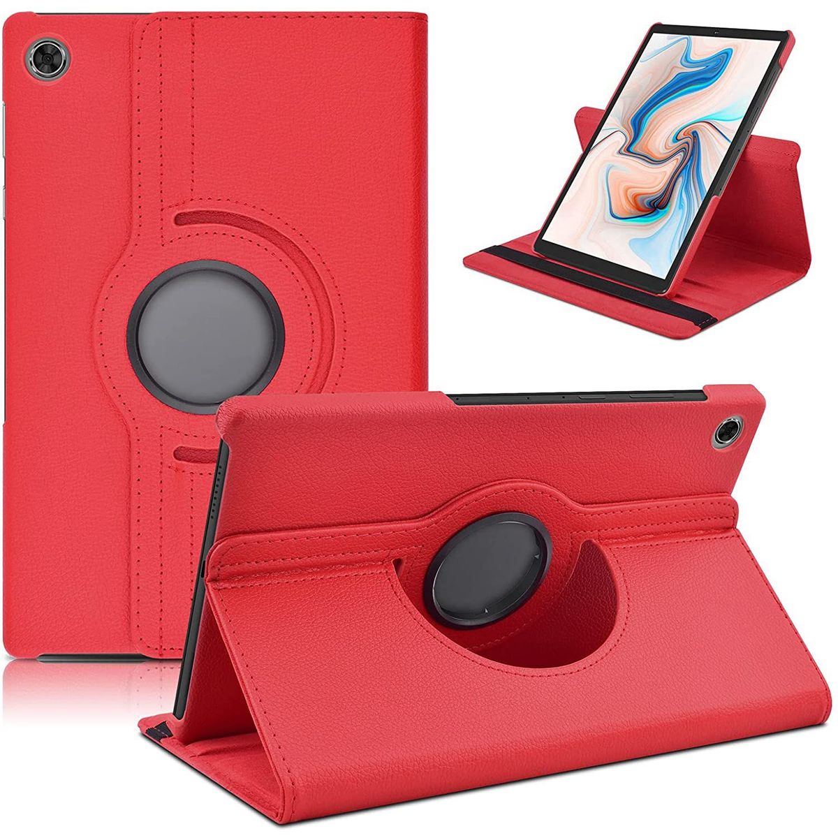 GENERICO - Funda Giratoria para Tablet Lenovo M10 2da Gen Tb-X306x Rojo