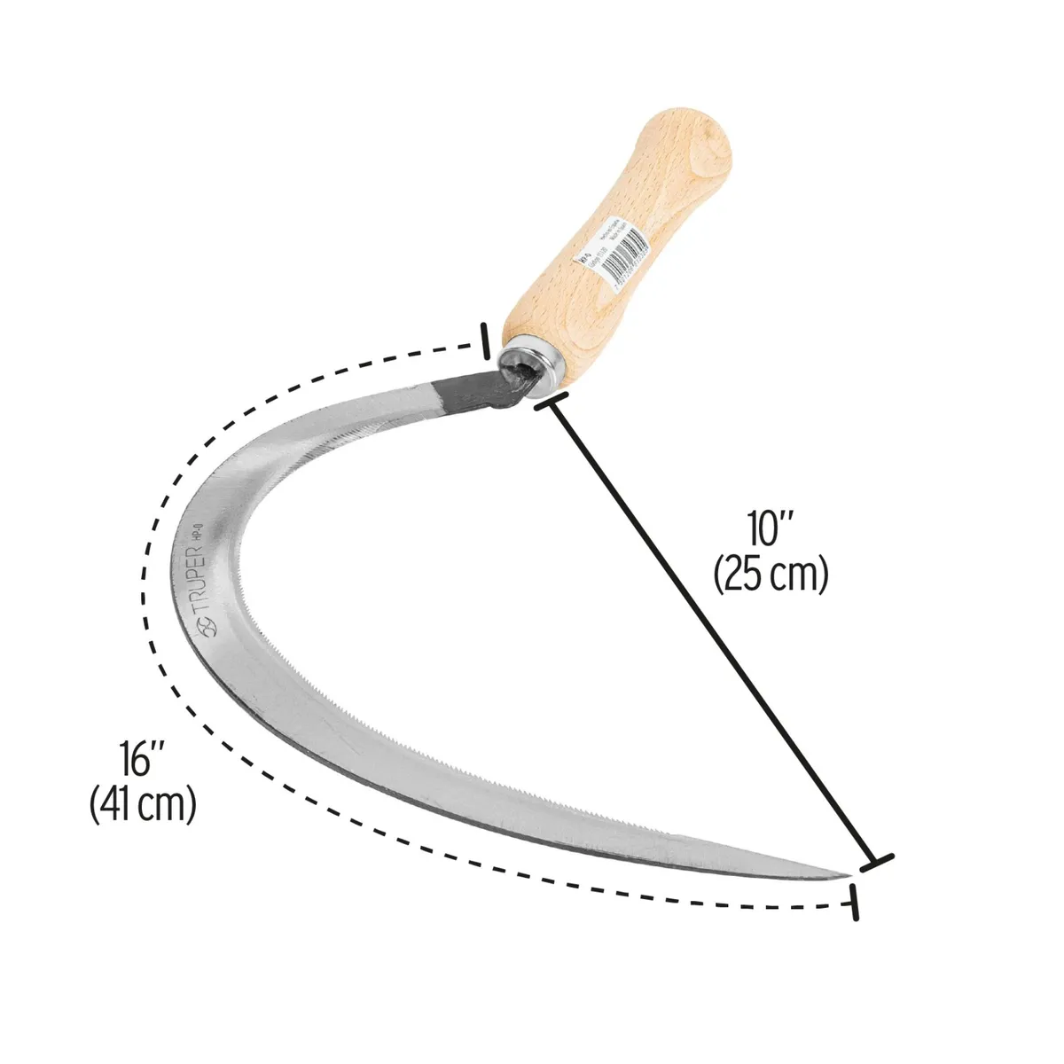 TRUPER - Hoz Dentada Nro.0  de 16" acero, Truper