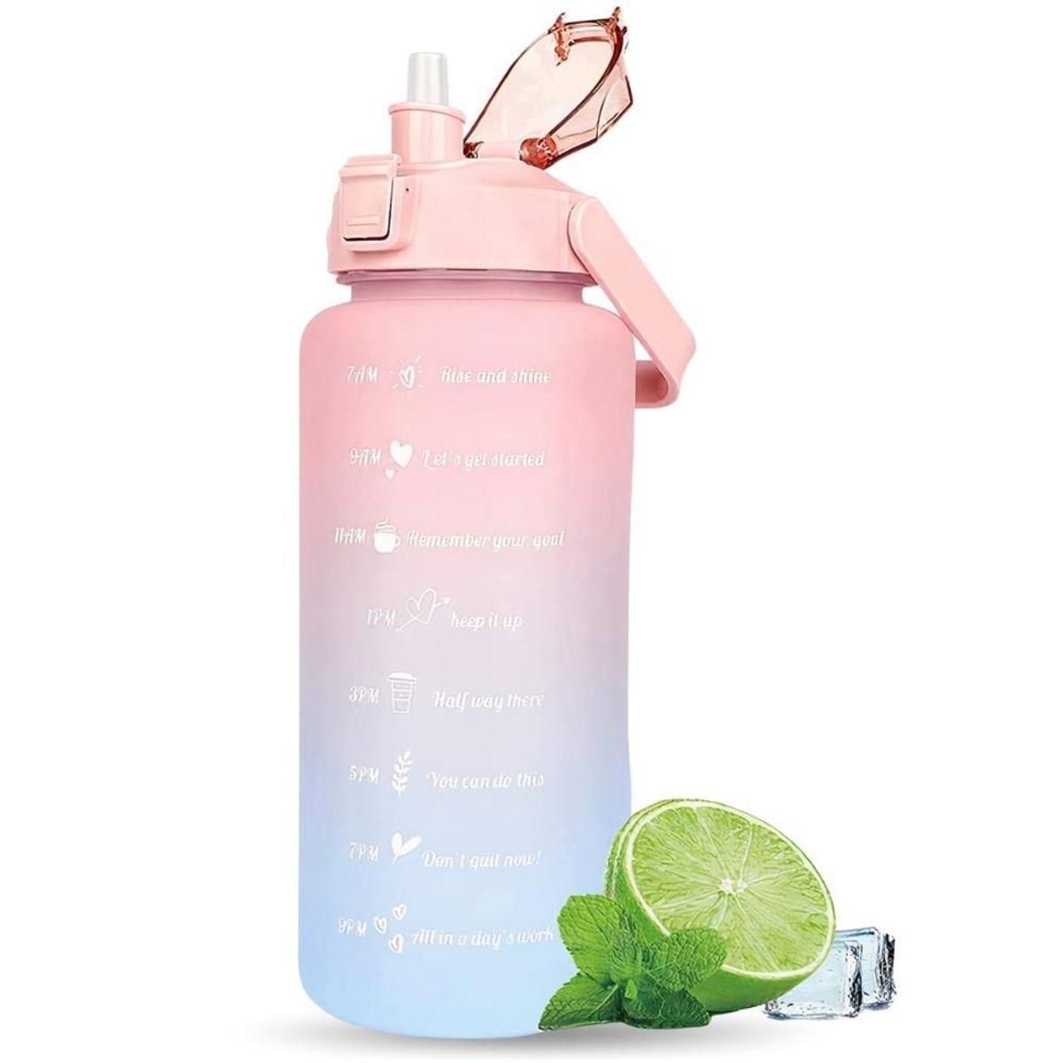 MINARI - Tomatodo Botella Motivacional Multicolor Rosado 2L 545B
