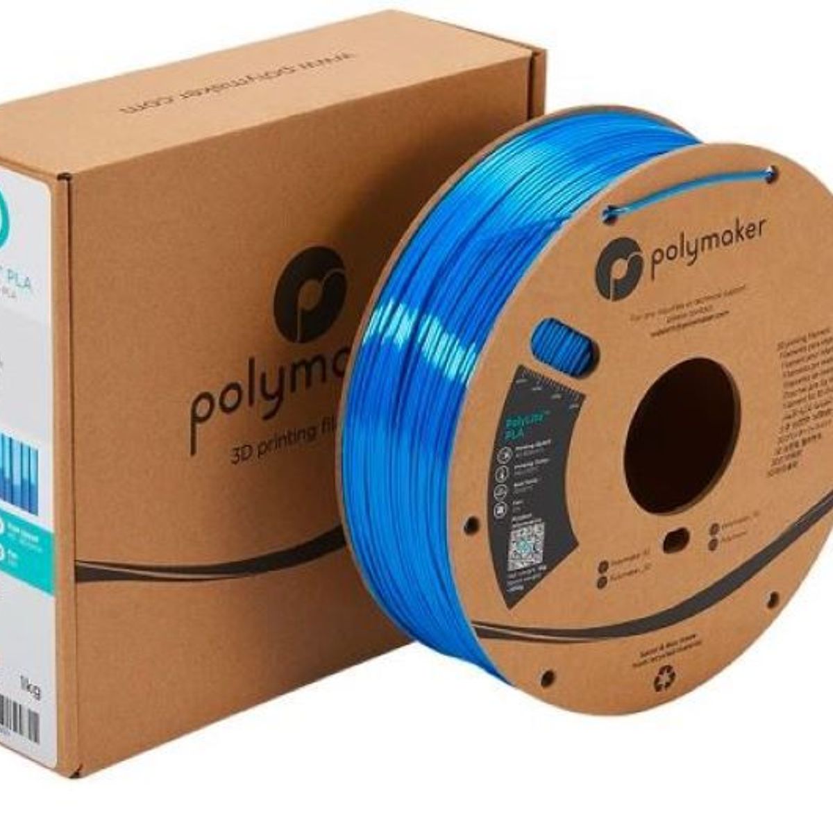POLYMAKER - Filamento PolyLite PLA Azul Sedoso 175mm 1Kg