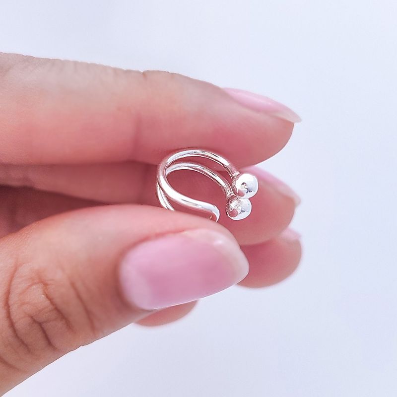 GENERICO - Cuff doble linea (unidad) de plata 950