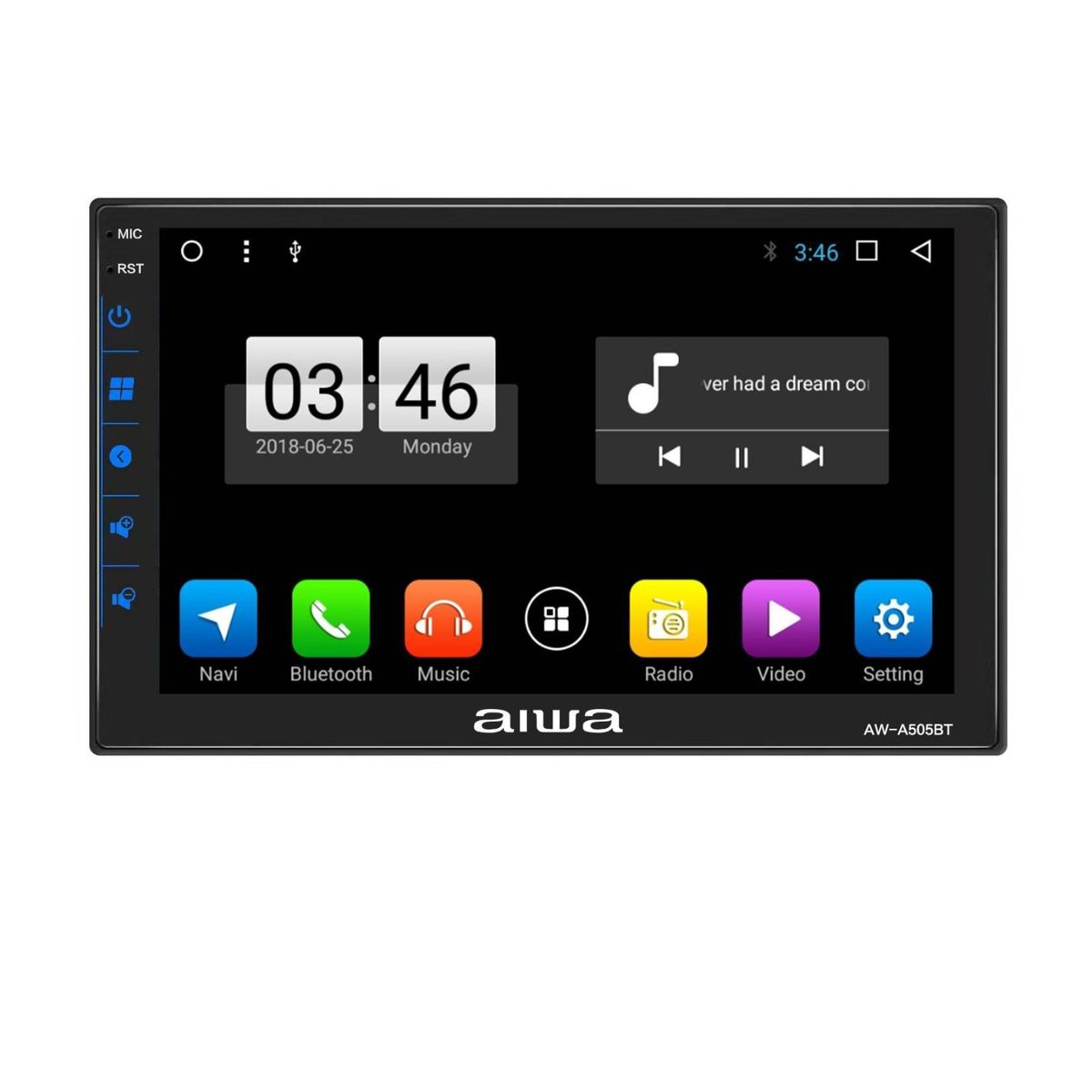 AIWA - AUTORADIO AIWA 2DIN HD TACTIL 7"  2GB + 32GB WIFI GPS BT AW-A505BT+ CAM