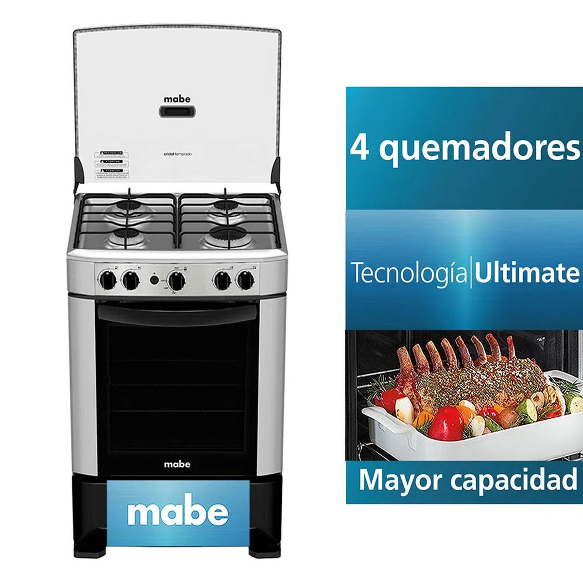 MABE - Cocina Mabe 4 hornillas Encendido Electrico CMP6014AG0