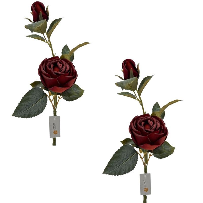 FLORIPA - Pack de 2 Varas De Rosa de 46Cm 00019-4 FLORIPASTORE