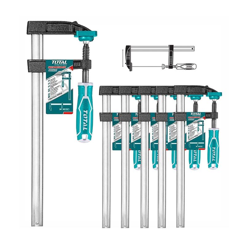 TOTAL TOOLS - PRENSA SARGENTO TIPO F ABRAZADERA 80×300MM TOTAL - THT1320801 x 4