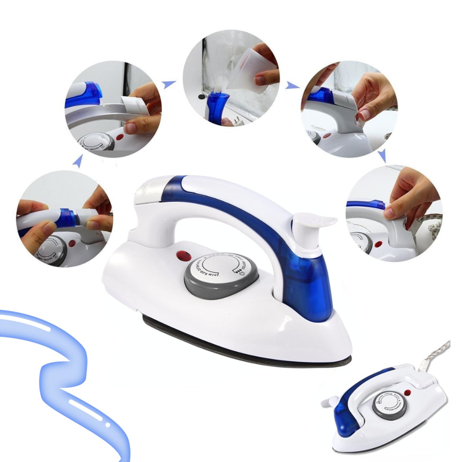 Plancha De Viaje, Plancha Vapor Viaje, Mini Plancha Vapor Portatil Viaje, Plancha Viaje Pequeña 2 En