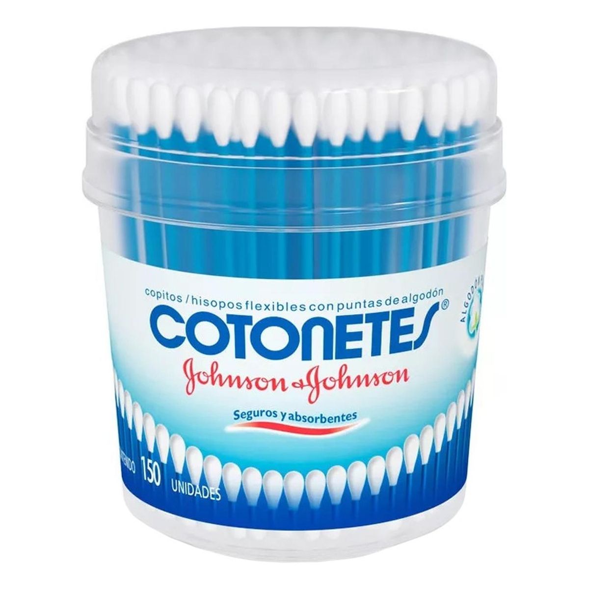 JOHNSON AND JOHNSON - Hisopos Cotonetes de Algodón Johnsons 150 unidades