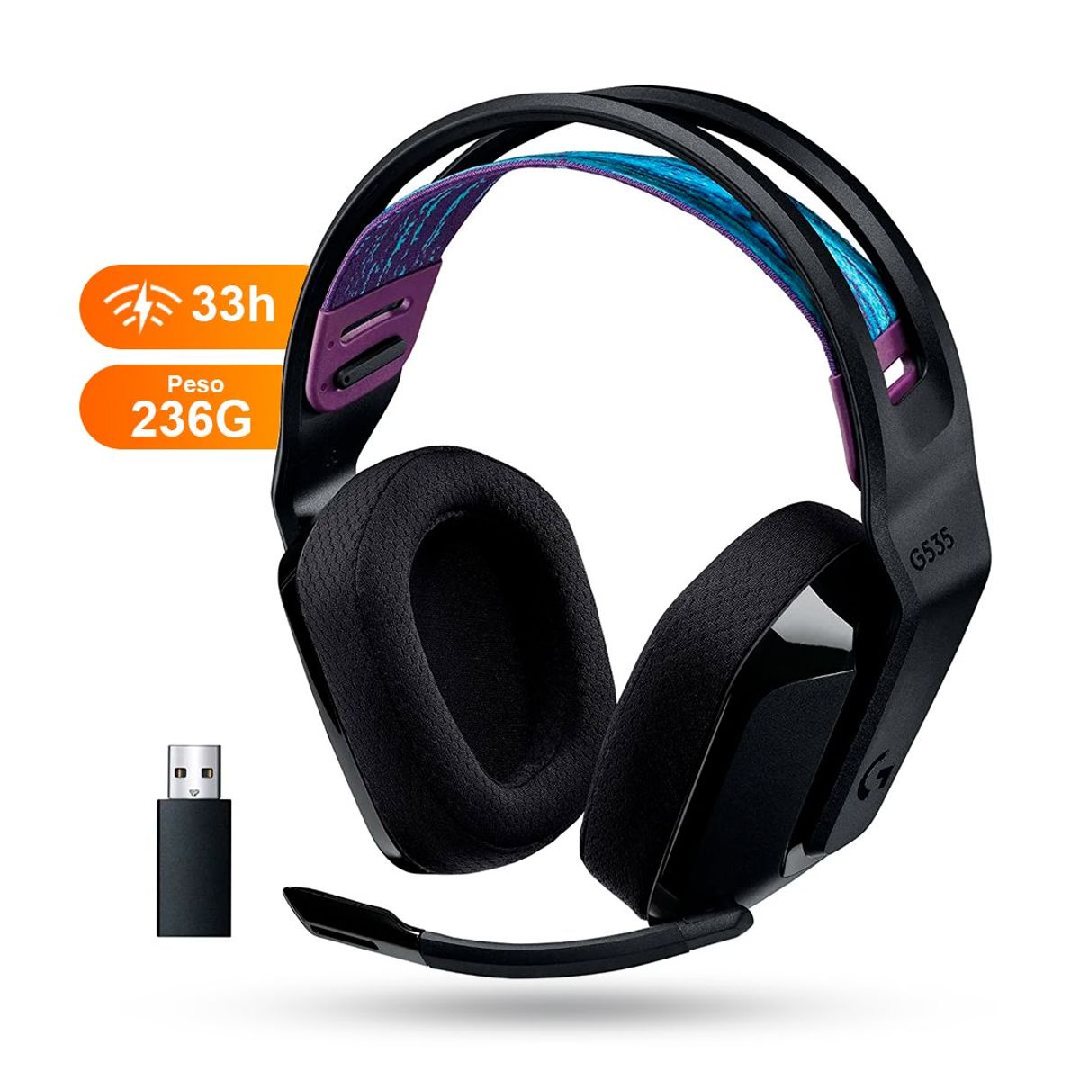 LOGITECH - Audífono Gamer Logitech G535 Wireless LIGHTSPEED 33 Horas - Negro